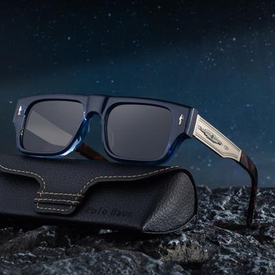 JYL Men's Retro Square Polarized - Unique Sun-Protective ZS-98355P
