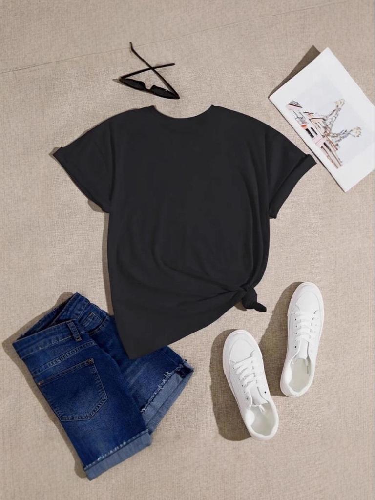 Ziyuan Unisex 67 Printed Casual Loose Short Sleeve Round Neck T-shirt