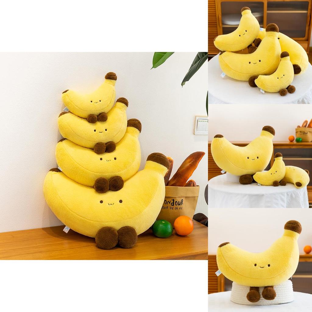 Süßes Bananen-Stofftier mit kurzem Flor Weicher Stoff Für Kinderzimmer-Dekoration