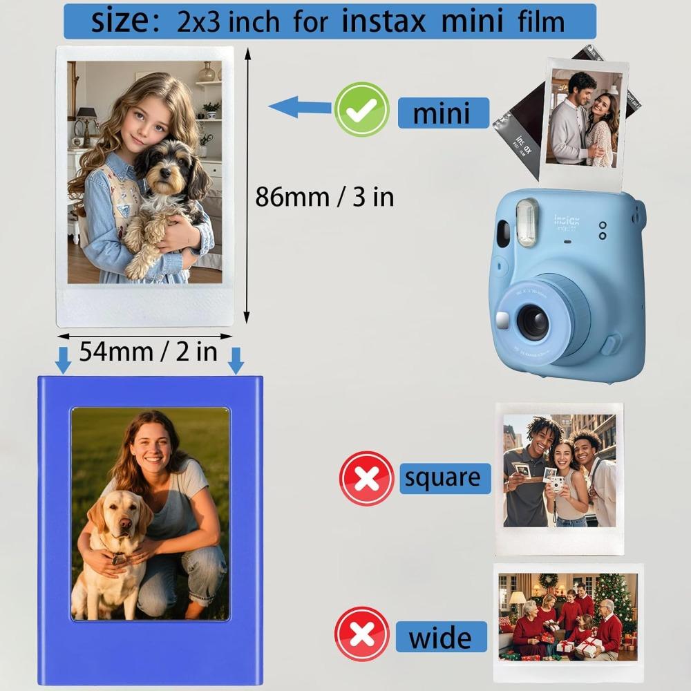 Zestaw 10 magnetycznych ramek na zdjęcia 2x3, odpowiednich do Fujifilm, uroczy, kolorowy, kompaktowy zestaw do ekspozycji zdjęć 2x3 cale