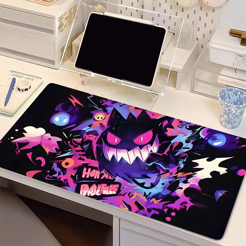 Natural Rubber Mouse Pad Pokemon Gengar Edge White XXL Gamer Desk mat Computer Keyboard Pad gaming accessories carpet mousepad