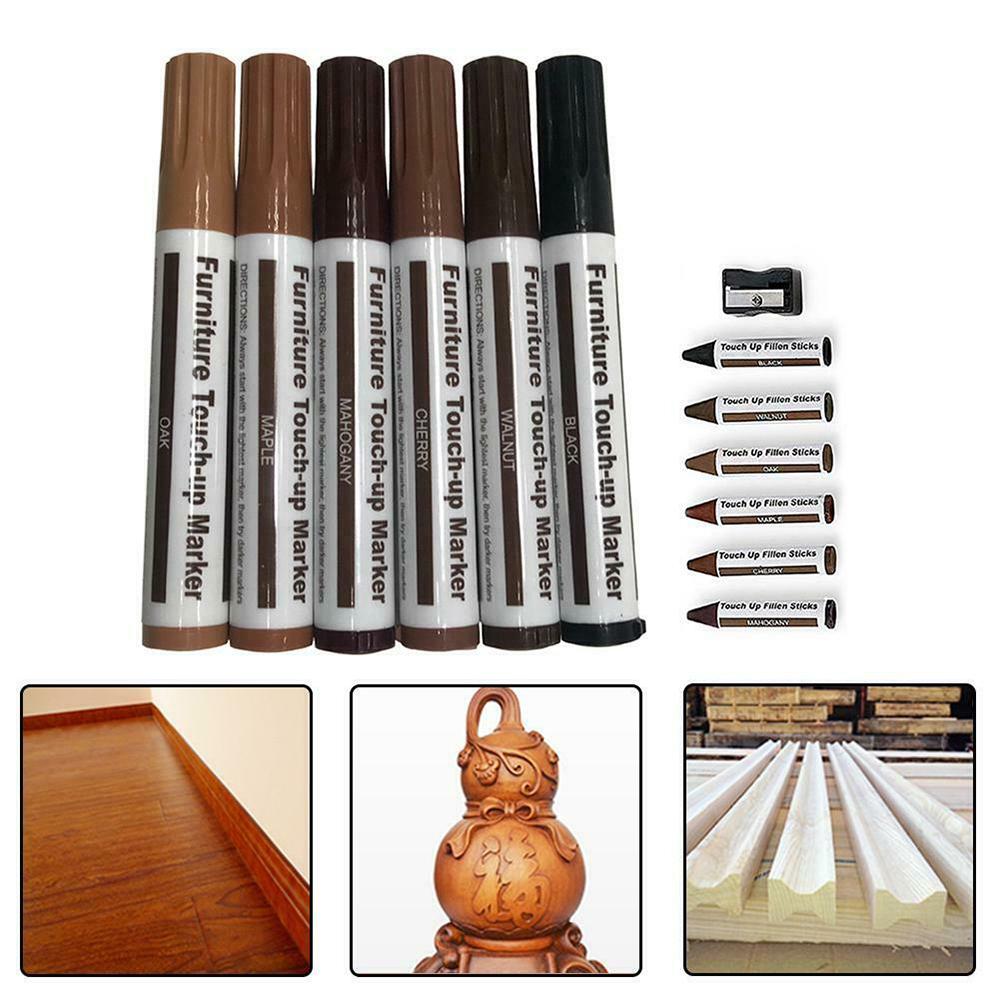 12 Pcs Furniture Repair Kit Home Touch Up Pen Markers Filler Sticks Re Wood Surface 12 Pcs Furniture Repair Kit Home Touch Up Pen Markers Filler Sticks Re Wood Surface