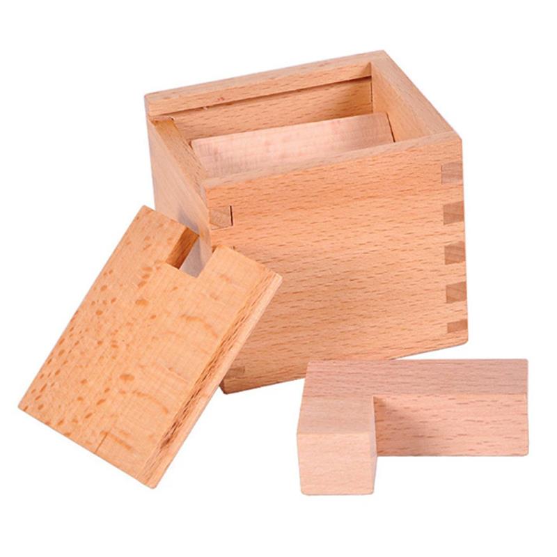 Magic IQ Oblique Placement of Blocks Wooden Puzzles Box for Adults Kids Brain Teaser Smart Logic Test Edcuational Toys