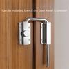Durable Stainless Steel Door Latch Lock Non Perforated Thickened Gate Latch 90/180 Degree Safety Anti-theft Buckle Fences