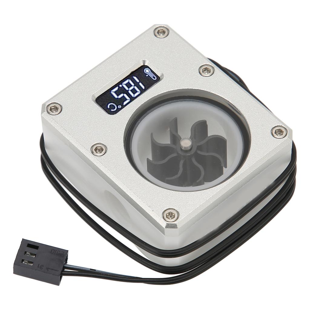 PC Water Cooling Meter 12V Small 3pin Interface G1 4 Thread Durable Acrylic Rustproof Computer Flow Meter for PC