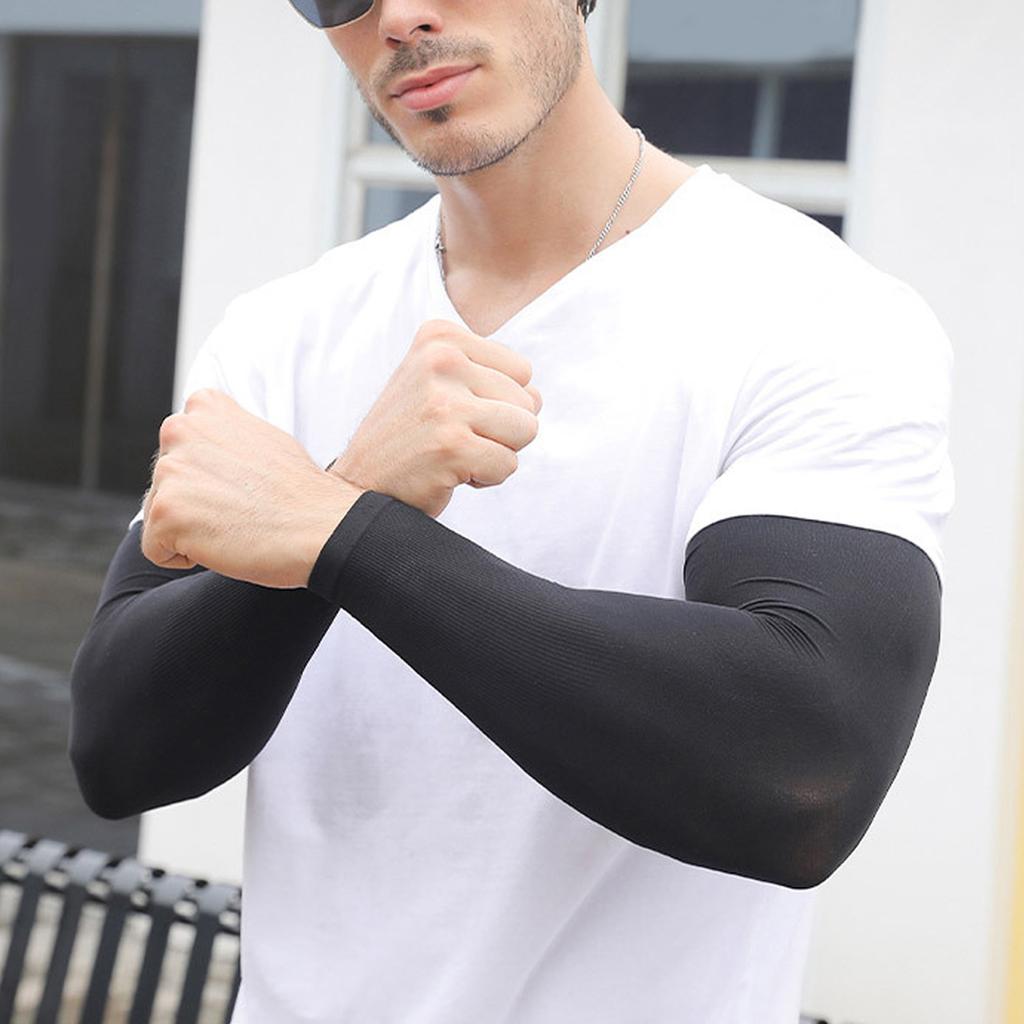 Sun Protection Cooling Arm Sleeves for Female Male Outdoor Activity Cooling Sleeves High Absorbent Ice Silk Arm Cover