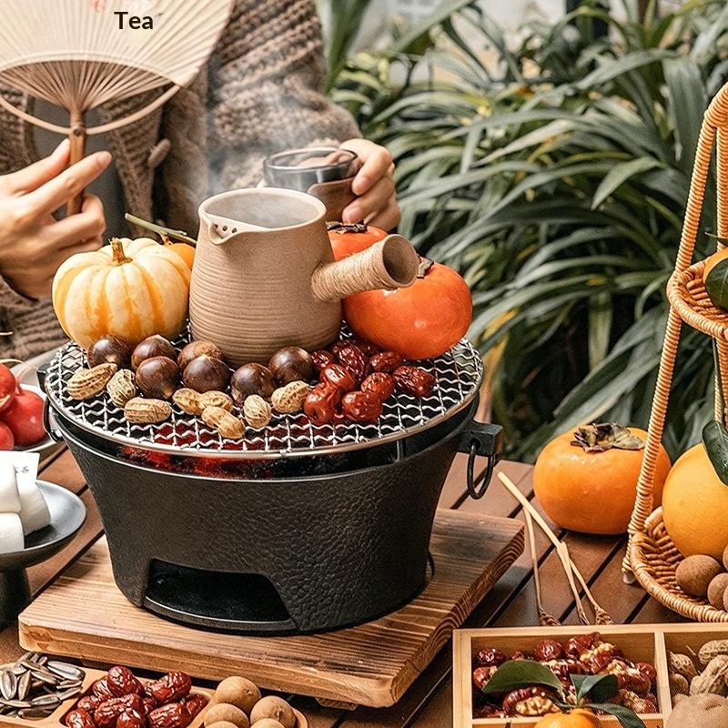 New Cast Iron Stove Outdoor Stove Surrounding Stove Barbecue Stove Round Grill Charcoal Fire Basin чёрный
