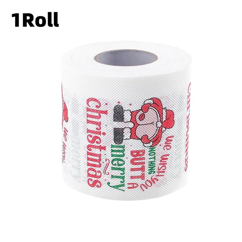 1/3 Stück Weihnachten Toilettenpapier Santa Festliche Tissue Rolle für Feiertagsfeiern Party Zuhause Abendessen Badezimmer Deko Papierhandtücher
