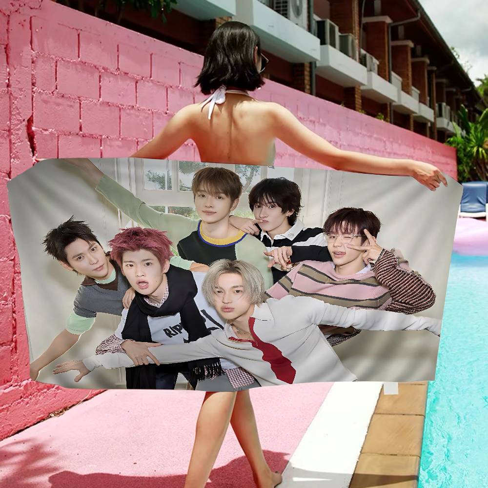 Kpop RIIZE Anime Strand Handtuch Weiches Saugfähiges Waschlappen Kindergeschenke Für Kinder Reisen Camping Fitnessstudio