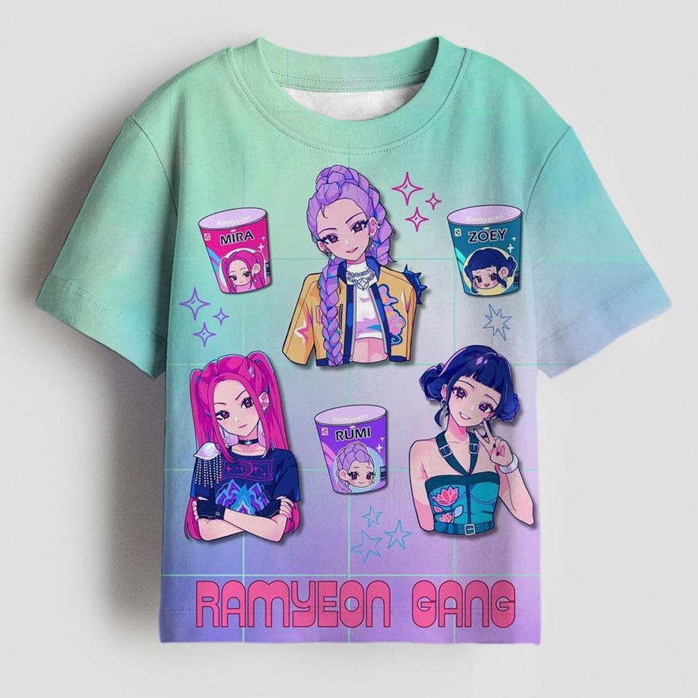 

Kids T-shirts Children s KPOP Hunters 3D Printing Girls Cartoon T-shirts 160