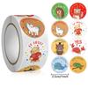 100-500pcs Animal Reward Stickers Adorable Round Kids Motivational Stickers Cartoon for Teacher Classroom Supplies
