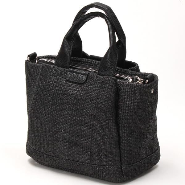 Tote Bag Natural Summer Tote S Size Black [Isaac] (10)