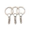 Alloy Head Car Keychain with 4-Section Chain, Metal Keyring, and DIY Pendant Accessory.