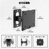 WORLDLIFT Monitor Wall Mount Bracket, Wall Mount Monitor Arm, 49-inch compatible, 20kg load capacity, TV/Display Mount, VESA 75x75mm/100x100mm
