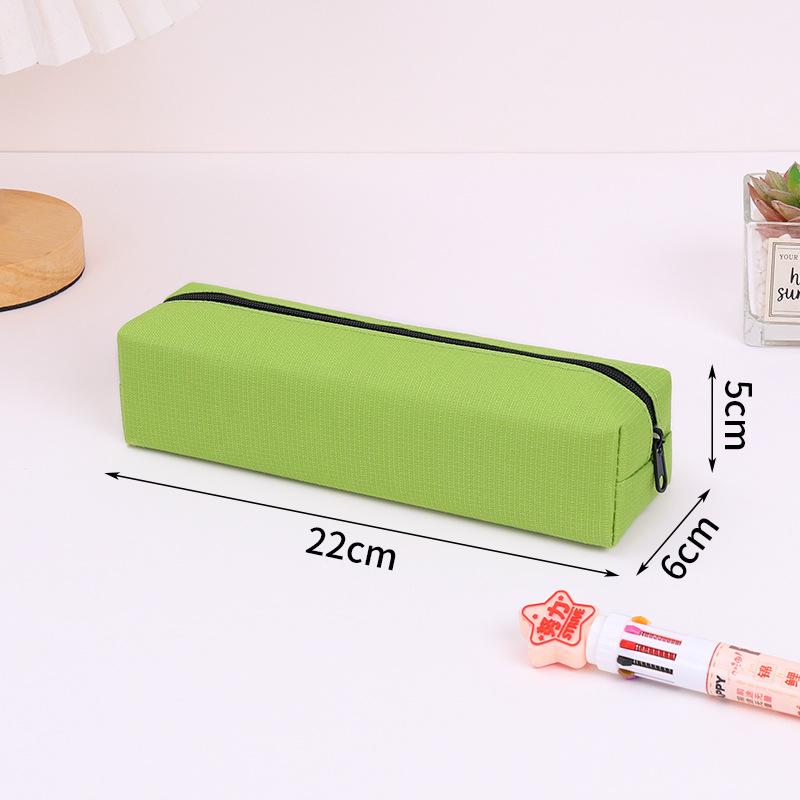 Solid Color Pencil Case, Octagonal Simple Stationery Box, Student Large-capacity Stationery Pencil Case, Advanced Text