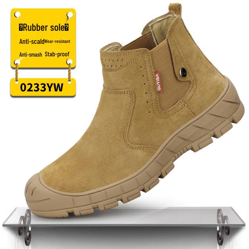 Pantofi de lucru de siguranță pentru bărbați cu bombeu din oțel - Antiderapante, Anti-impact, Anti-perforare, Rezistenți la uzură și Rezistenți la căldură