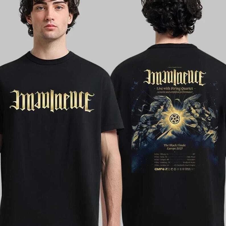 Imminence The Black Finale Europe Tour 2025 Tour Dates List Two Sides TShirt Unisex T-Shirt M