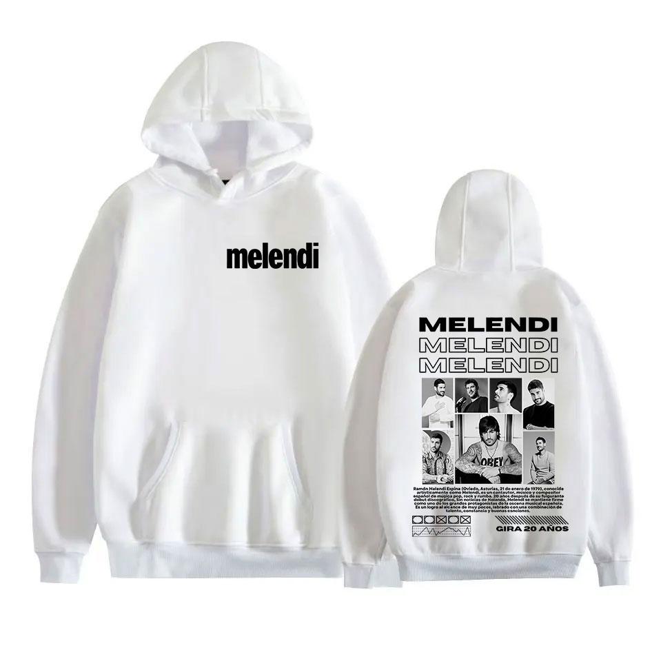 Melendi Tour Album  Fans Hoodie Men's Rap Hip Hop Punk Gothic Pullover Sweatshirt Unisex Casual Oversized Hooded Streetwear