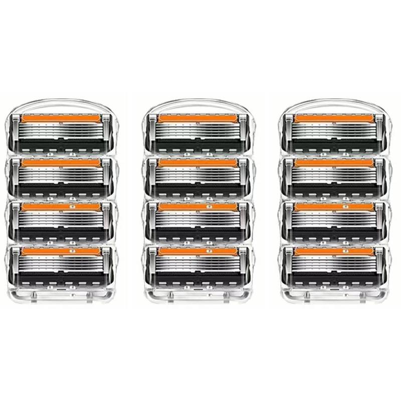 

4/8/12/16/20 Классические бритвенные лезвия с 5 слоями, безопасная бритва для удаления волос у мужчин, бритвенное лезвие, ручная бритва, сменные головки 12 pcs