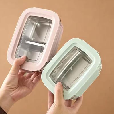 Divided Bento Lunch Box Detachable Lid Student Portable Large Capacity Sealed Lunch Container