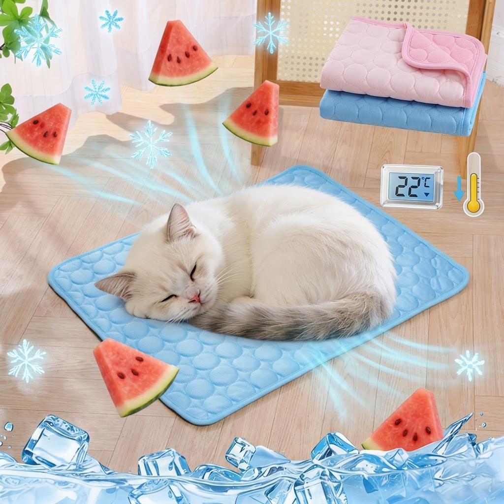 Summer Mat Cooling Pad Pet Cooling Pad Cooling Ice Pad Cat Dog Bed Mat Breathable Cool Mat Scratch-Resistant Sleeping Pad