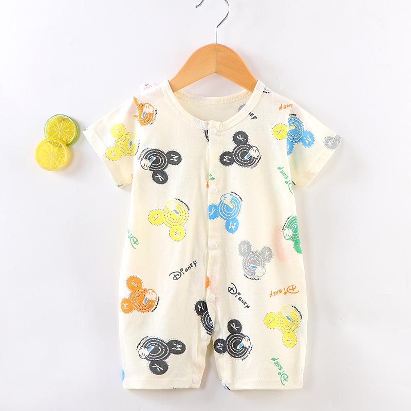 2026 Newborn Short Sleeve Jumpsuit Romper - Thin Style Bodysuit Pajamas