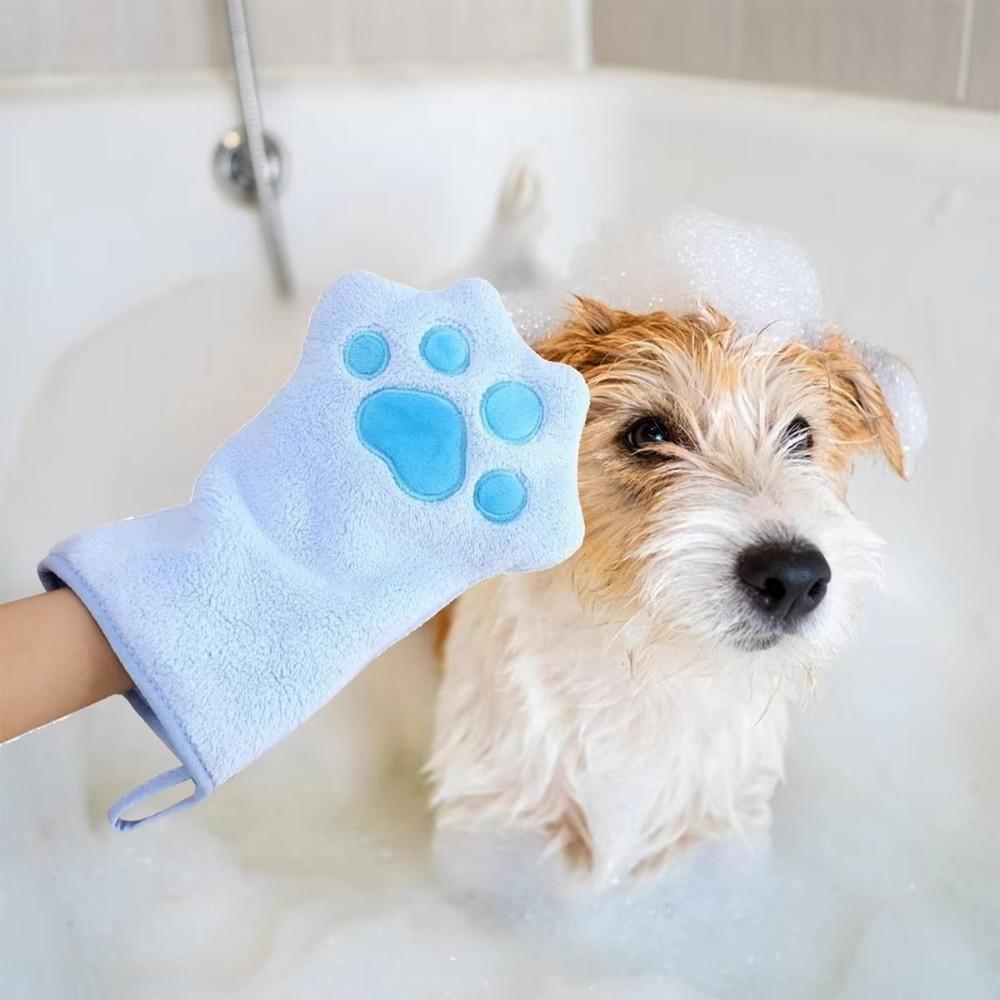 Professional Cat Bath Towel Quick Drying Pet Towel Glove Pet Drying Glove  for Pet Supplies