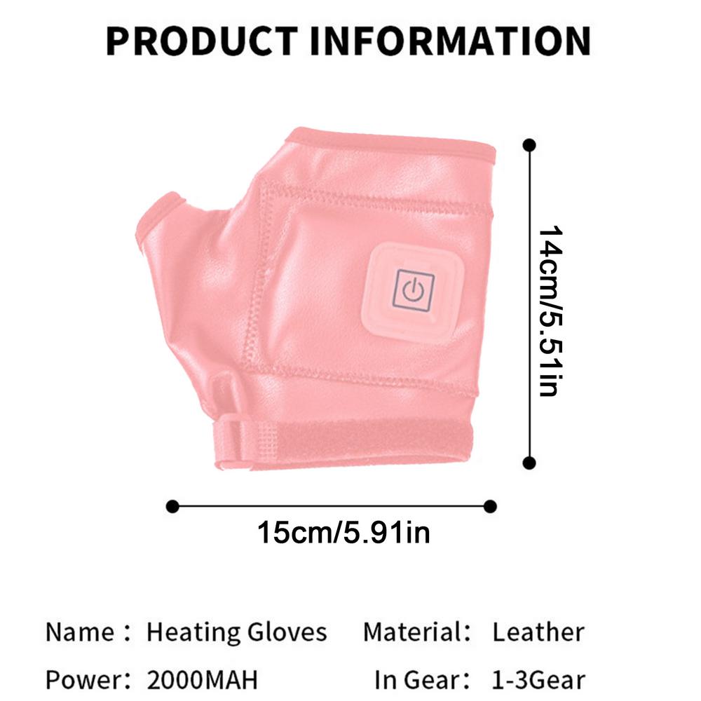 2000mah Rechargeable Electric Heating Gloves Winter Half Finge Hand Warmer Motorcycle Cycling Mittens Heated Gloves For Skiing