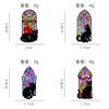 Black cat whispering under colored windows Theme badge Personality creative animal cat cute brooch Clothes accessories