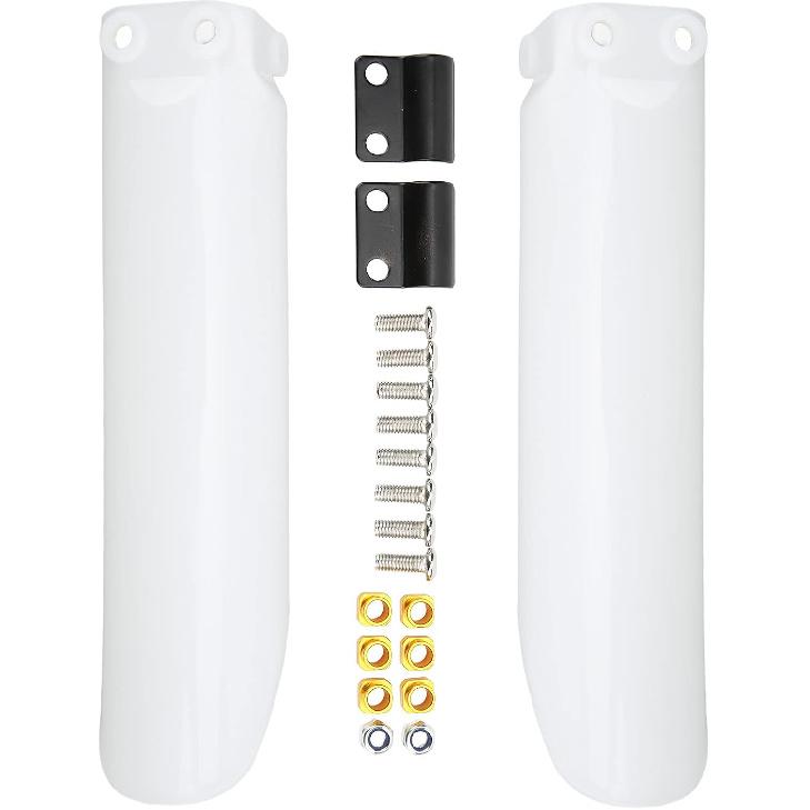 Front Fork Cover,Motocycle Fork Guard Protector White Front Shock Guard Cover Replacement for CR125 CR250 CE500 CRF450 CRF 250