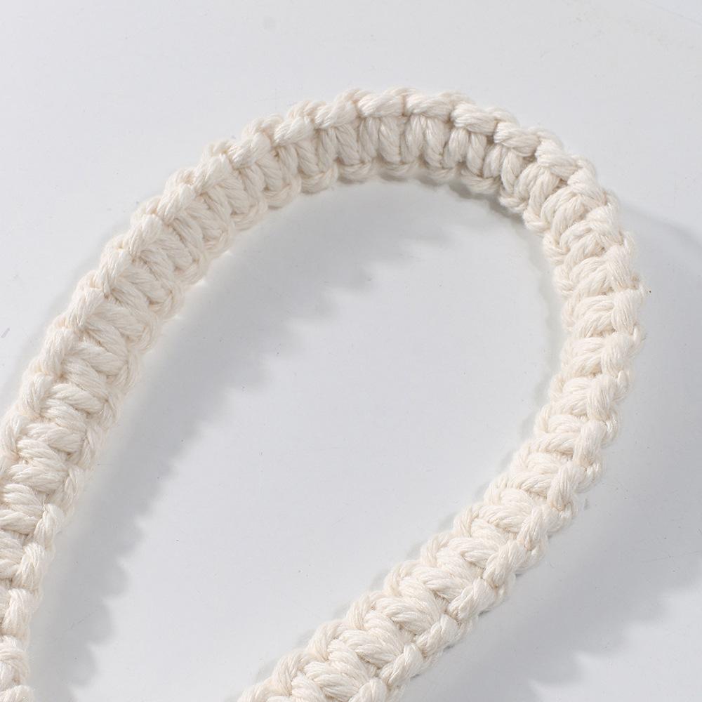 1PC Bohemian Woven Curtain Tie Rope Tie Rope Simple Tassel Leaf Wooden Bead Decoration Curtain Tie Rope Decoration