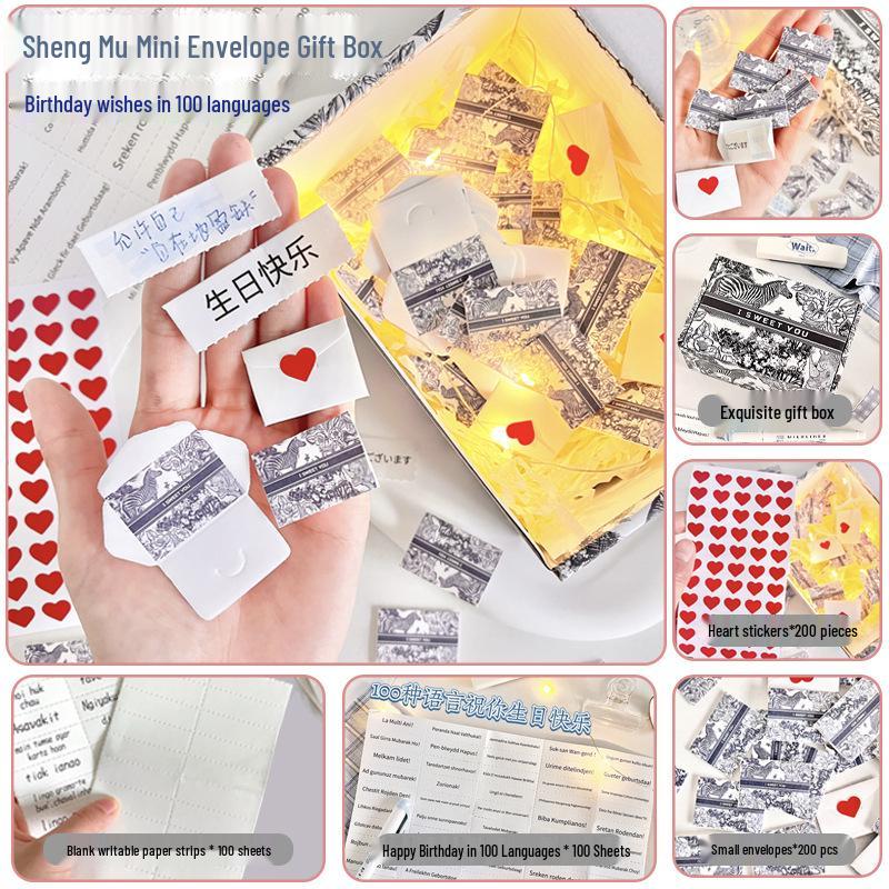 Qixi Festival Confession Gift Set: Mini Love Letters & Envelopes for Men and Women