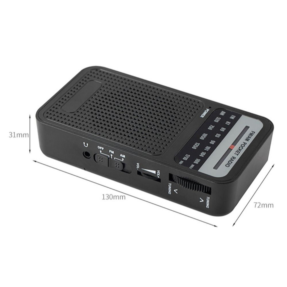 Mini AM FM Pocket Radio Headphone Jack Portable Radio Universal Transistor Radio  Walking