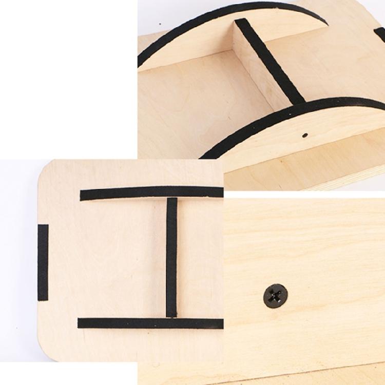 Holz Balance Board Wippbrett AntiRutsch Indoor Trainer Fitness Balance Board Balance Trainingsgerät Einfach zu bedienen