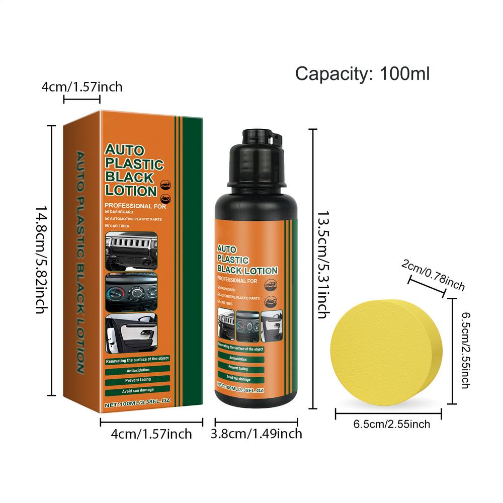 Trim Restorer Automotive 100ml Interior Detailing Dressing Auto Black Trim Restorer for Sedan SUV Truck Dashboard Door Panel