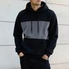 Men S Color Block Hooded Sweatshirt Casual Autumn Winter