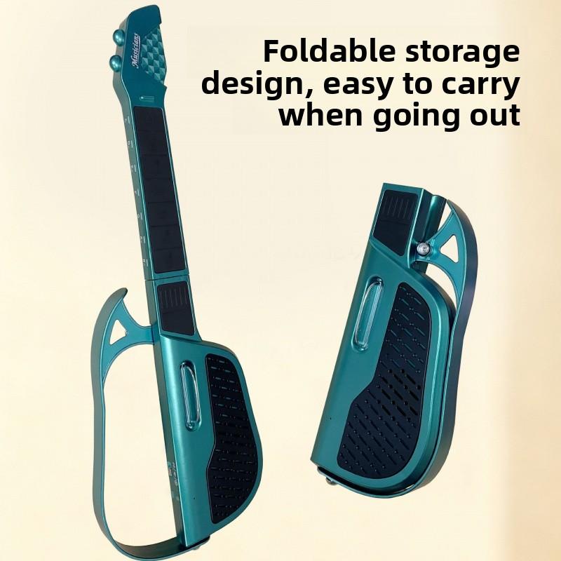 Guitare Intelligente Sans Cordes Transmission Automatique Pliable Instrument d'Éveil Musical Jouet Musical pour Enfant Débutant Niveau Débutant