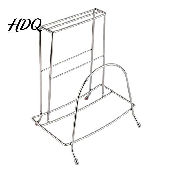 Kitchen Counter Organizer Stainless Steel Chopping Board Storage Rack And Knife Holder for Heavy Duty Countertop Vertical Drain Stand Cutting Boards