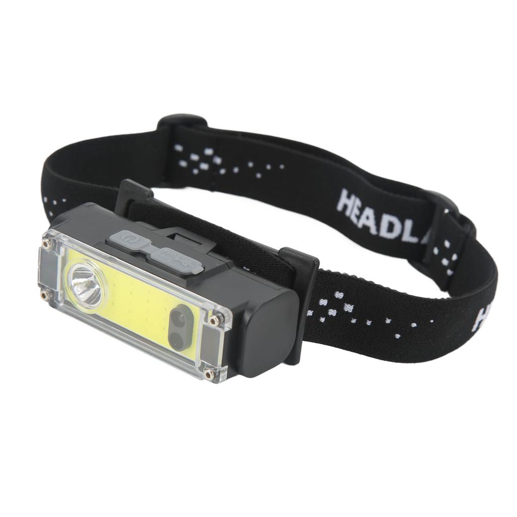 Induction COB Headlight XPE COB Headlamp Fixed Focusing Waterproof TYPE C Fast Charging Headlight with LED Indicator