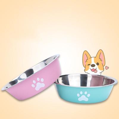 Large Capacity Stainless Steel Dog Bowl Non-rust Non-slip Dog Food Bowls Drinkers Pet Feeders Bilayer Cat Feeding Bowl Home