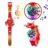 Children's Cartoon Music Watch with Seven-Color Luminous Spinning Gyro Toy