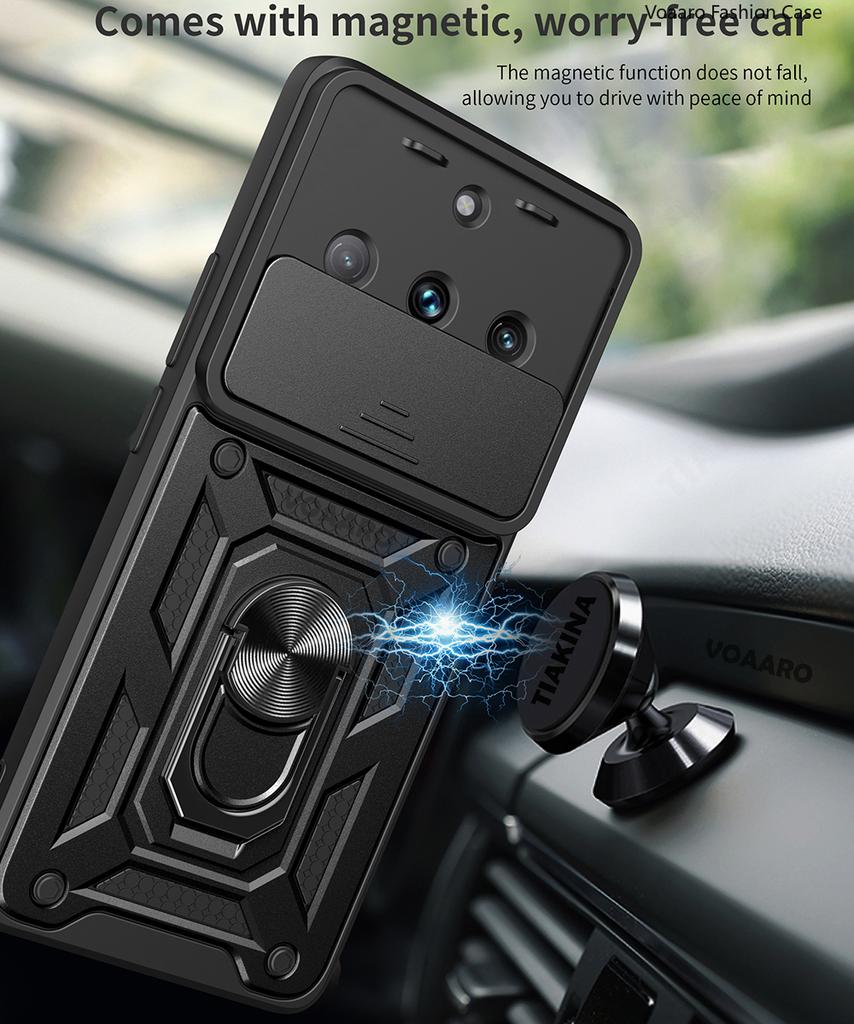 Slide Lens Armor Funda for Realme 11 Pro Plus 5G Case for OPPO Realme 11 Pro Narzo 60 Pro 5G Case Magnet Ring Stand Holder Cover