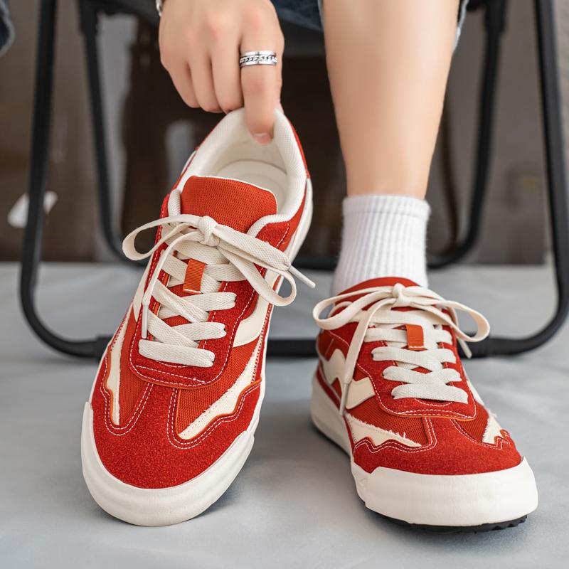 Fashion Red Shoes Summer Mens Sneakers Tennis Skateboard Casual Breathable Mesh Outdoor Hiking Fashion Designer Luxury Sport Walking