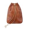 European and American Retro Style Top Layer Cowhide Money Bag, Hand Polished Portable Coin Bag, Drawstring Pocket, Change Leather Bag, Stationery Bag