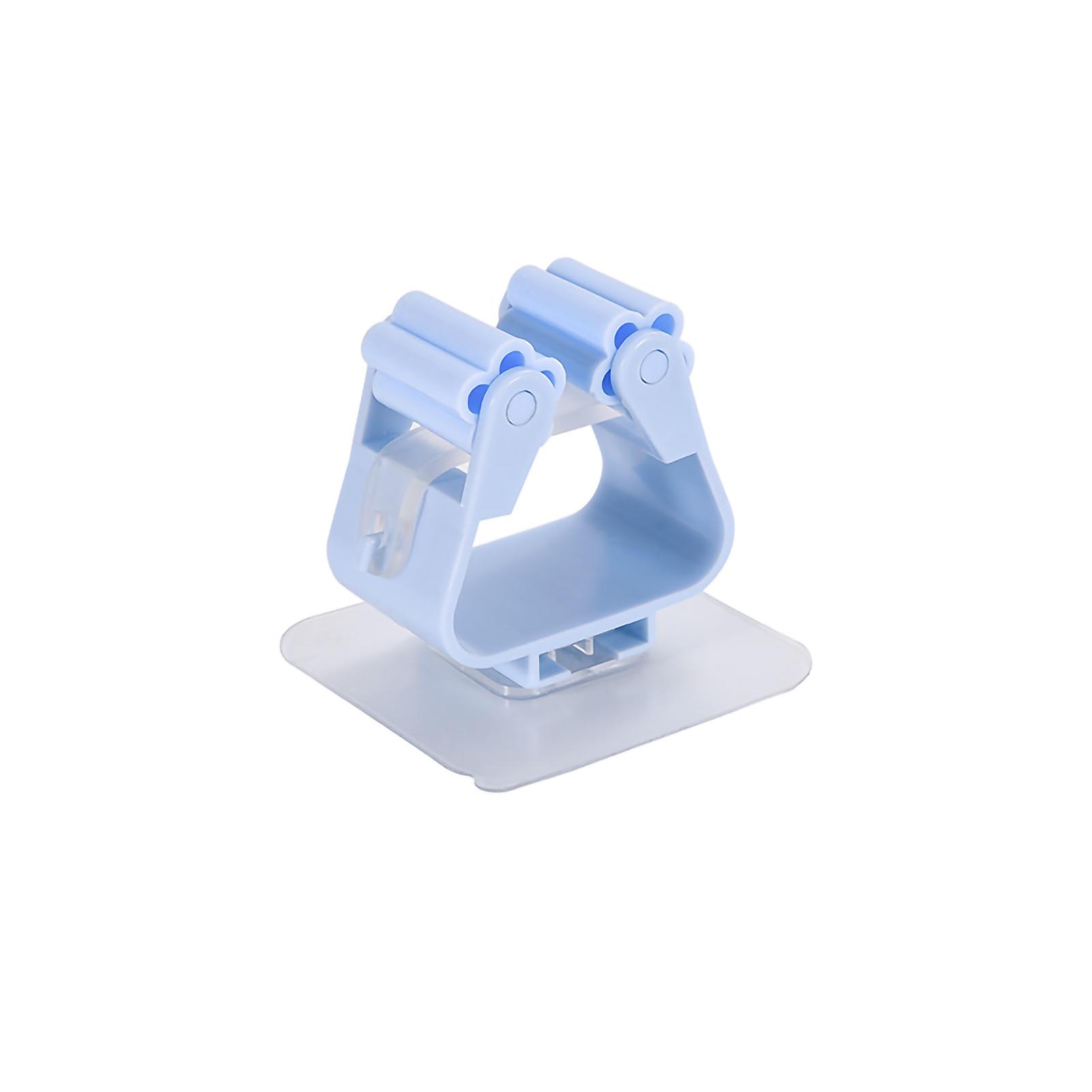 

Настенный органайзер для швабры, пластиковый настенный зажим для швабры для ванной комнаты, крючок, аксессуары для ванной комнаты синий