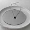 Elegant Black Heart Pendant Necklace for Women - Trendy Statement Clavicle Chain