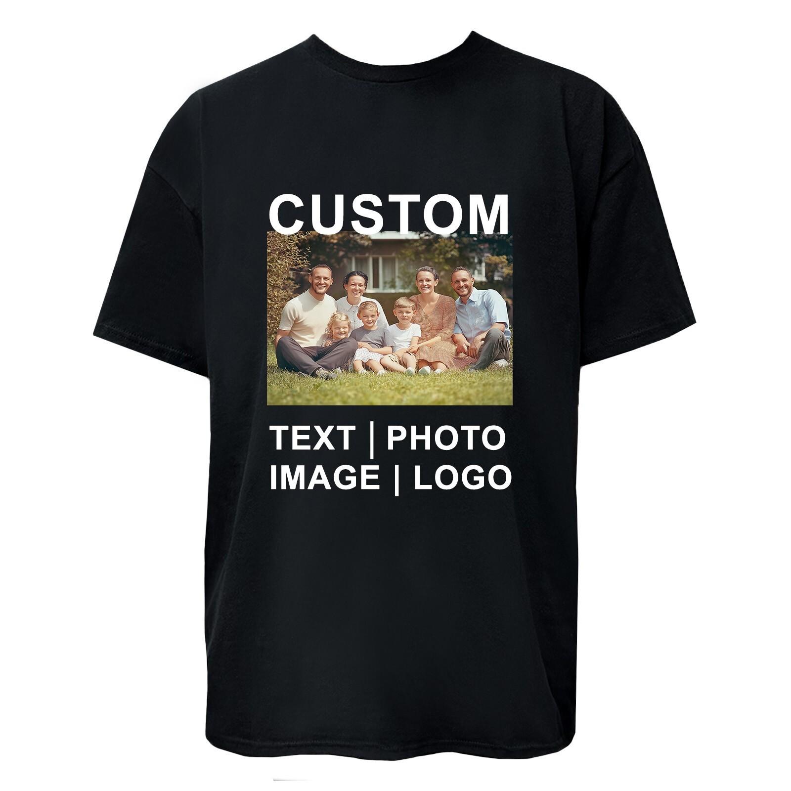 Custom Personalized T Shirt Print Your Logo Photo Text Custom Made Shirt Tee S разноцветный