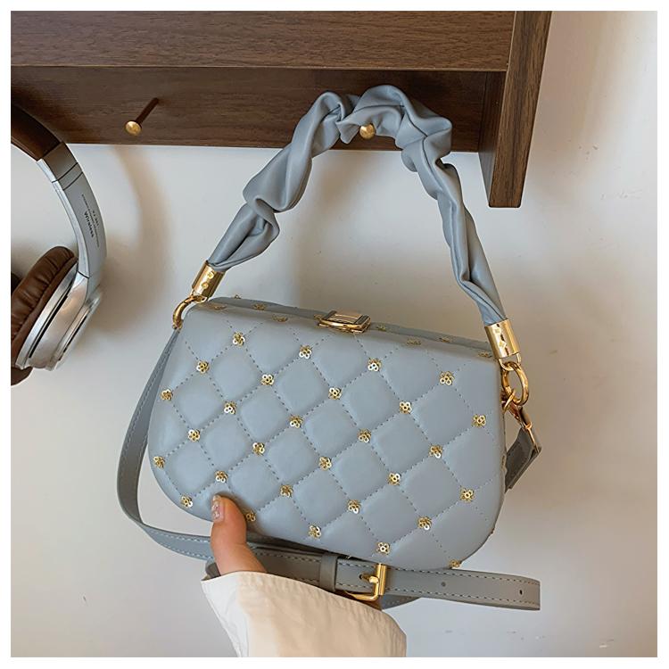 Beading Pu Shoulder Bags Women Chain on Sale  High Quality Hasp Small Square Bags Solid Fashion Crossbody Bags
