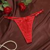 Low Waist Adjustable Strap Thong Panties with Bow Detail Lightweight Breathable Fabric Women's Underwear Intimate Apparel