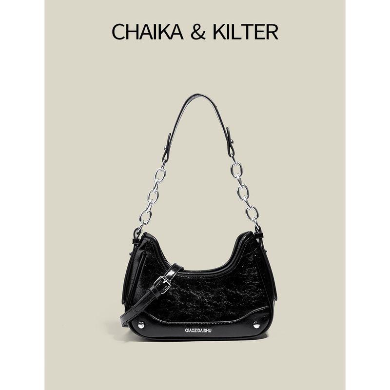 

Minority Simple Fashion Underarm One Shoulder Bag Black